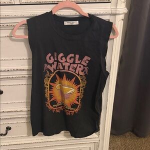 Zara Black Giggle Water Women Tank Top